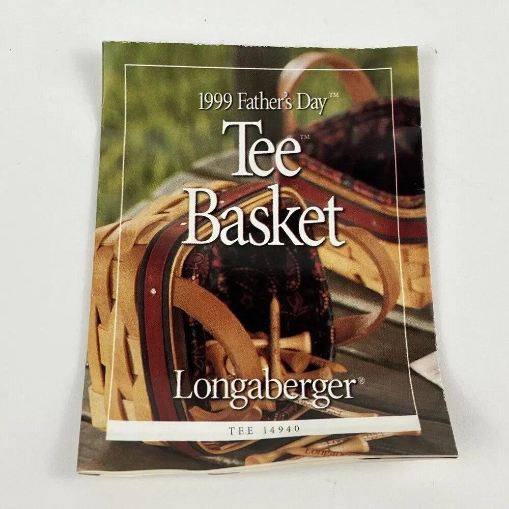 Longaberger Golf Tee Basket 1999 | /w Liner Fathers Day Set Decor VTG (14940)